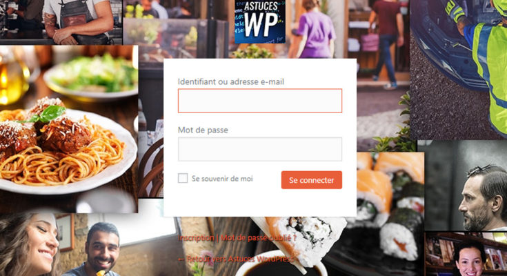 Page de connexion à l'administration de WordPress modifiée et personnalisée