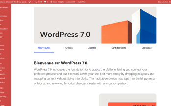 Nouveautés de WordPress 7.0 : Font Library, admin modernisée et IA native