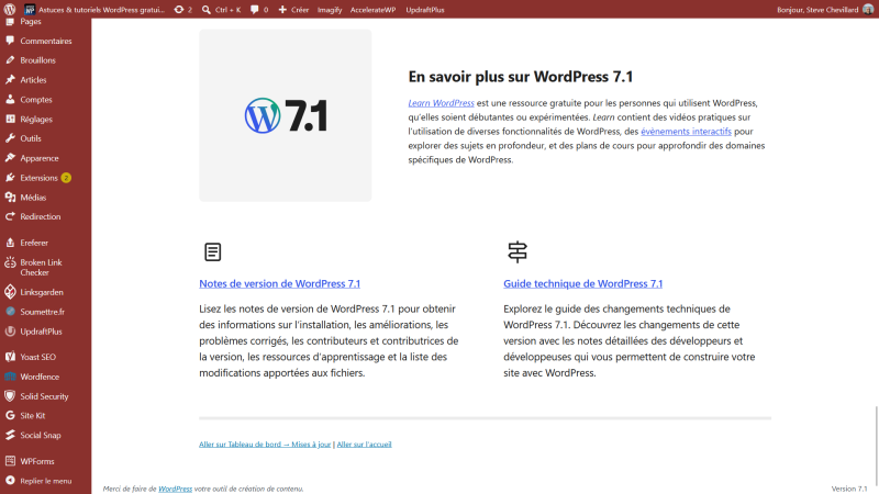 En savoir plus sur WordPress 7.1 : les changements techniques à tester avant la mise à jour